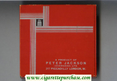 Du Mauier A product of Peter Jackson cigarettes wide flat hard box